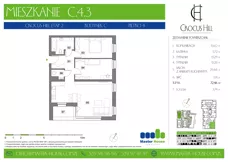 3 pokoje, mieszkanie 72,46 m², piętro 4, oferta nr C.4.3, Crocus Hill, Szczecin, Śródmieście, Śródmieście Północ, ul. Jerzego Janosika 2, 2A, 3, 3A