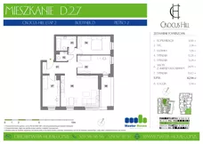 4 pokoje, mieszkanie 82,94 m², piętro 2, oferta nr D.2.7, Crocus Hill, Szczecin, Śródmieście, Śródmieście Północ, ul. Jerzego Janosika 2, 2A, 3, 3A