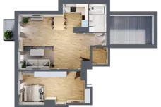 2 pokoje, mieszkanie 54,27 m², piętro 7, oferta nr 101, Osiedle Lotnictwa Polskiego 12, Poznań, Ogrody, Ogrody, ul. Lotnictwa Polskiego 12
