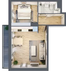 2 pokoje, mieszkanie 39,30 m², piętro 1, oferta nr 83, Osiedle Lotnictwa Polskiego 12, Poznań, Ogrody, Ogrody, ul. Lotnictwa Polskiego 12