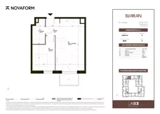2 pokoje, mieszkanie 44,06 m², piętro 2, oferta nr B2.D.2.2, Svaran, Swarzędz, ul. Wrzesińska