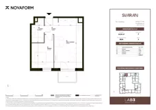 2 pokoje, mieszkanie 44,06 m², piętro 3, oferta nr B2.D.3.2, Svaran, Swarzędz, ul. Wrzesińska
