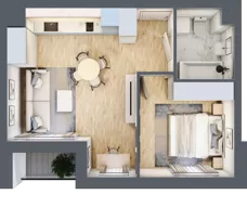 2 pokoje, apartament 37,64 m², piętro 2, oferta nr A_02_20, Kolejova 1, Poznań, Grunwald, Łazarz, ul. Kolejowa 1/3
