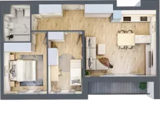 3 pokoje, apartament 56,35 m², piętro 2, oferta nr C_02_14, Kolejova 1, Poznań, Grunwald, Łazarz, ul. Kolejowa 1/3