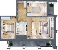 3 pokoje, apartament 70,14 m², piętro 7, oferta nr D_07_61, Kolejova 1, Poznań, Grunwald, Łazarz, ul. Kolejowa 1/3