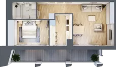 2 pokoje, apartament 50,42 m², piętro 10, oferta nr D_10_72, Kolejova 1, Poznań, Grunwald, Łazarz, ul. Kolejowa 1/3