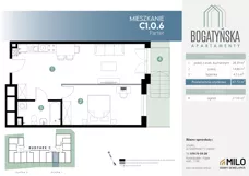 2 pokoje, mieszkanie 47,72 m², parter, oferta nr C1.0.6, ul. Bogatyńska Dobry Deweloper Milo Wrocław Maślice III, Wrocław, Maślice, Fabryczna, ul. Bogatyńska