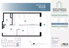 2 pokoje, mieszkanie 48,10 m², piętro 1, oferta nr C1.1.13, ul. Bogatyńska Dobry Deweloper Milo Wrocław Maślice III, Wrocław, Maślice, Fabryczna, ul. Bogatyńska