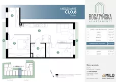 3 pokoje, mieszkanie 62,09 m², piętro 1, oferta nr C1.1.16, ul. Bogatyńska Dobry Deweloper Milo Wrocław Maślice III, Wrocław, Maślice, Fabryczna, ul. Bogatyńska