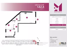 3 pokoje, mieszkanie 69,14 m², piętro 1, oferta nr 1.G.1.4, 2M Apartments Dobry Deweloper Milo Wrocław Maślice , Wrocław, Maślice, Fabryczna, ul. Zawidowska