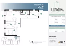4 pokoje, mieszkanie 73,80 m², piętro 1, oferta nr C1.1.9, ul. Bogatyńska Dobry Deweloper Milo Wrocław Maślice III, Wrocław, Maślice, Fabryczna, ul. Bogatyńska