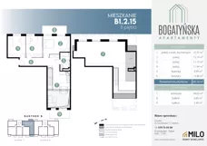 5 pokoi, mieszkanie 134,51 m², piętro 2, oferta nr B1.2.15, ul. Bogatyńska Dobry Deweloper Milo Wrocław Maślice, Wrocław, Maślice, Fabryczna, ul. Bogatyńska