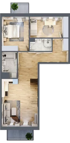4 pokoje, mieszkanie 108,70 m², piętro 2, oferta nr B2.2.9, ul. Bogatyńska Dobry Deweloper Milo Wrocław Maślice, Wrocław, Maślice, Fabryczna, ul. Bogatyńska