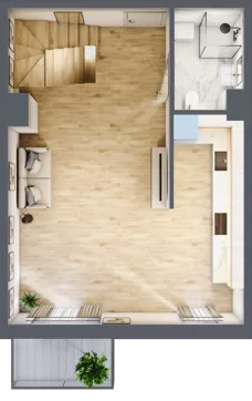 2 pokoje, mieszkanie 77,55 m², piętro 2, oferta nr 2.D.2.2, ul. Zawidowska Dobry Deweloper Milo Wrocław Maślice, Wrocław, Maślice, Fabryczna, ul. Zawidowska
