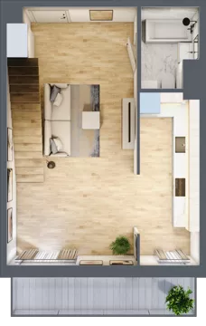 2 pokoje, mieszkanie 74,87 m², piętro 2, oferta nr 1.G.2.3, 2M Apartments Dobry Deweloper Milo Wrocław Maślice , Wrocław, Maślice, Fabryczna, ul. Zawidowska