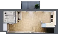 2 pokoje, mieszkanie 48,56 m², piętro 2, oferta nr 1.C.2.5, 2M Apartments Dobry Deweloper Milo Wrocław Maślice , Wrocław, Maślice, Fabryczna, ul. Zawidowska