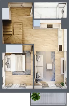 3 pokoje, mieszkanie 80,62 m², piętro 2, oferta nr 1.D.2.3, 2M Apartments Dobry Deweloper Milo Wrocław Maślice , Wrocław, Maślice, Fabryczna, ul. Zawidowska