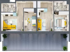 3 pokoje, mieszkanie 65,29 m², parter, oferta nr 1.1.4., Apartamenty Stawowa, Opole, Szczepanowice, ul. Stawowa 59D-E
