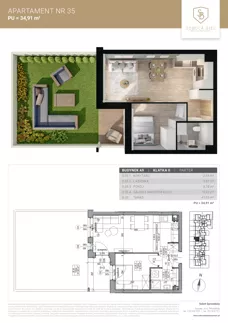 2 pokoje, mieszkanie 34,91 m², parter, oferta nr M35, Sobola Biel - Budynek A9, Suwałki, ul. Aleksandry Piłsudskiej