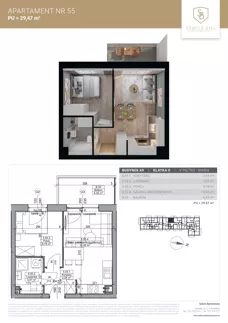 2 pokoje, mieszkanie 29,47 m², piętro 5, oferta nr M55, Sobola Biel - Budynek A9, Suwałki, ul. Aleksandry Piłsudskiej