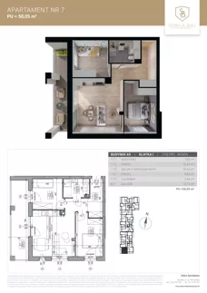 3 pokoje, mieszkanie 50,05 m², piętro 10, oferta nr M7, Sobola Biel - Budynek A9, Suwałki, ul. Aleksandry Piłsudskiej