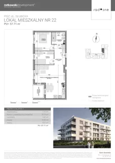 3 pokoje, mieszkanie 58,95 m², piętro 3, oferta nr M22, Osiedle Radosne, Pisz, ul. Słubicka