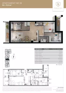 4 pokoje, mieszkanie 72,13 m², piętro 1, oferta nr M38, Sobola Biel - Budynek A9, Suwałki, ul. Aleksandry Piłsudskiej