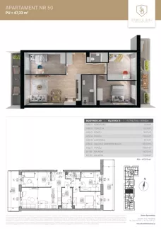 4 pokoje, mieszkanie 67,33 m², piętro 4, oferta nr M50, Sobola Biel - Budynek A9, Suwałki, ul. Aleksandry Piłsudskiej