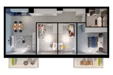 4 pokoje, mieszkanie 77,12 m², piętro 1, oferta nr M10, Osiedle Radosne, Pisz, ul. Słubicka