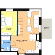 4 pokoje, mieszkanie 80,78 m², piętro 4, oferta nr M99, Ultra Marina, Ełk, Jeziorna, ul. bp. Edwarda Samsela 3