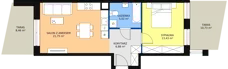2 pokoje, mieszkanie 47,08 m², parter, oferta nr M24, Ultra Marina, Ełk, Jeziorna, ul. bp. Edwarda Samsela 3