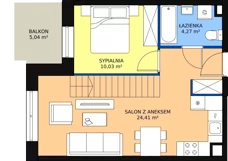 1 pokój, mieszkanie 65,35 m², piętro 4, oferta nr M41, Ultra Marina, Ełk, Jeziorna, ul. bp. Edwarda Samsela 3