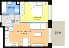 2 pokoje, mieszkanie 38,25 m², piętro 2, oferta nr M50, Ultra Marina, Ełk, Jeziorna, ul. bp. Edwarda Samsela 3