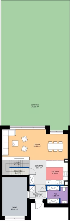 Dom 145,80 m², oferta nr M2A, Domy przy Mleczarskiej, Piaseczno, ul. Mleczarska 68