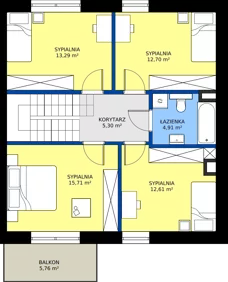 Dom 145,80 m², oferta nr M1B, Domy przy Mleczarskiej, Piaseczno, ul. Mleczarska 68