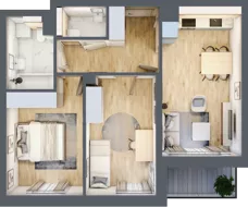 3 pokoje, mieszkanie 55,26 m², piętro 1, oferta nr A11, Warszawska 222, Mińsk Mazowiecki, ul. Warszawska 222