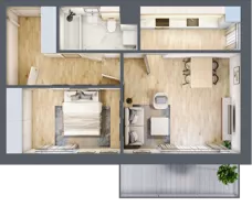 2 pokoje, mieszkanie 49,17 m², piętro 1, oferta nr A12, Warszawska 222, Mińsk Mazowiecki, ul. Warszawska 222