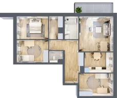 4 pokoje, mieszkanie 84,84 m², piętro 1, oferta nr A14, Warszawska 222, Mińsk Mazowiecki, ul. Warszawska 222