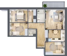 4 pokoje, mieszkanie 84,84 m², piętro 2, oferta nr A21, Warszawska 222, Mińsk Mazowiecki, ul. Warszawska 222