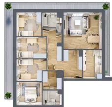 5 pokoi, mieszkanie 101,77 m², piętro 4, oferta nr A35, Warszawska 222, Mińsk Mazowiecki, ul. Warszawska 222