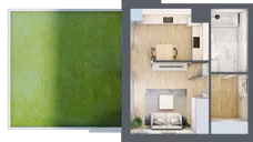 1 pokój, mieszkanie 32,83 m², parter, oferta nr D1, Warszawska 222, Mińsk Mazowiecki, ul. Warszawska 222