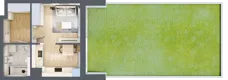 1 pokój, mieszkanie 28,80 m², parter, oferta nr D4, Warszawska 222, Mińsk Mazowiecki, ul. Warszawska 222
