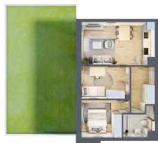 3 pokoje, mieszkanie 48,41 m², parter, oferta nr D8, Warszawska 222, Mińsk Mazowiecki, ul. Warszawska 222