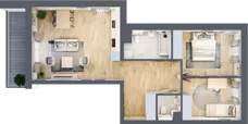 3 pokoje, mieszkanie 68,71 m², piętro 1, oferta nr D46, Warszawska 222, Mińsk Mazowiecki, ul. Warszawska 222