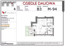 1 pokój, mieszkanie 32,38 m², parter, oferta nr 94, OSIEDLE DALIOWA, Lublin, Ponikwoda, ul. Daliowa
