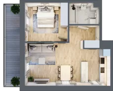 2 pokoje, mieszkanie 46,52 m², parter, oferta nr D3, Ruczaj Korso III, Kraków, Dębniki, Ruczaj, ul. Doktora Jana Piltza 23
