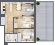 3 pokoje, mieszkanie 57,64 m², parter, oferta nr D49, Ruczaj Korso III, Kraków, Dębniki, Ruczaj, ul. Doktora Jana Piltza 23