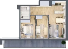 3 pokoje, mieszkanie 58,51 m², piętro 1, oferta nr D54, Ruczaj Korso III, Kraków, Dębniki, Ruczaj, ul. Doktora Jana Piltza 23