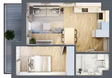 2 pokoje, mieszkanie 36,84 m², piętro 1, oferta nr E53, Ruczaj Korso III, Kraków, Dębniki, Ruczaj, ul. Doktora Jana Piltza 23