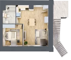 2 pokoje, apartament 48,20 m², piętro 1, oferta nr C2.4.1.08, Aroma Park Lofty, Warszawa, Białołęka, Henryków, ul. Dziatwy